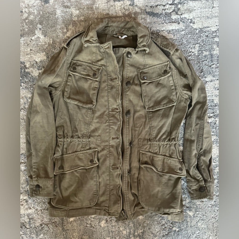 Free People Women's Not Your Brothers Surplus Jacket Military Army Cargo - Picture 6 of 9